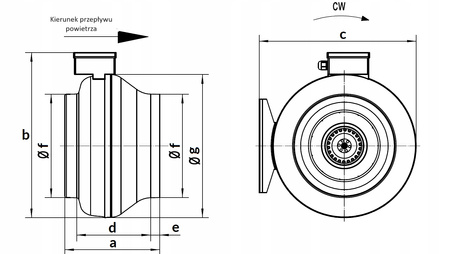 Kanálový ventilátor 125 mm kapacita 405 m3/h