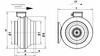 Kanálový ventilátor 125 mm kapacita 405 m3/h